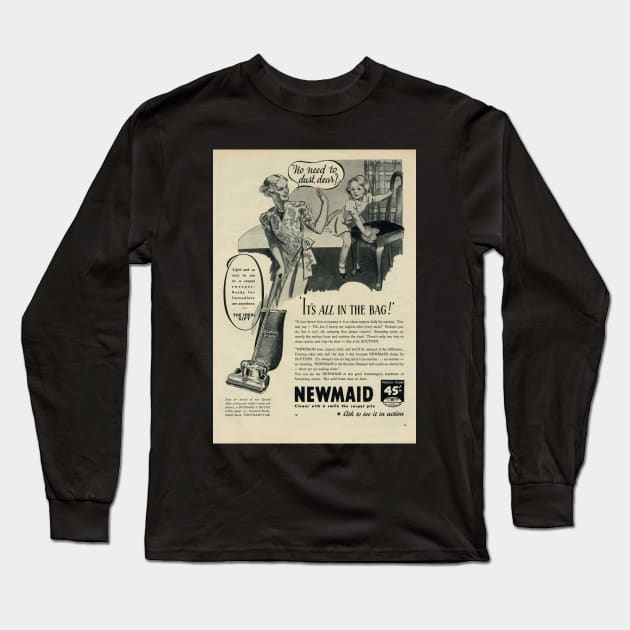 Sexist 1938 Advert Suction Cleaner Long Sleeve T-Shirt by artfromthepast